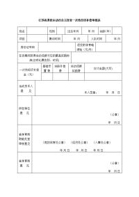 江苏省退役运动员自主择业一次性经济补偿审批表