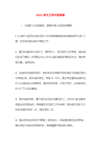 2021护士工作计划表格