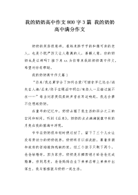 我的奶奶高中满分作文.docx