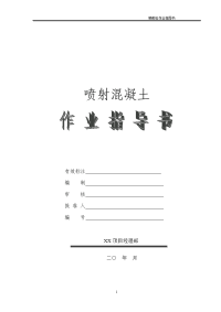 客运专线铁路隧道工程喷射砼施工作业指导书