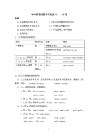 初中英语语法中考总复习讲解（doc版）