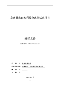 阜南县农田水利综合改革试点项目