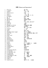 初中英语考纲词组