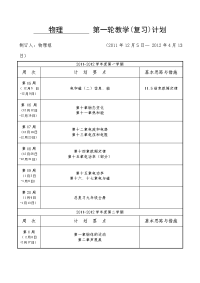 2012初中物理中考教学复习计划