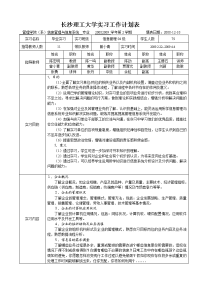 长沙理工大学实习工作计划表