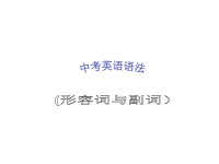 中考英语语法形容词与副词
