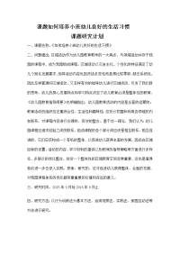 小班课题计划