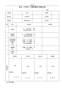 市政给排水管道工程全部检验批质量验收记录表