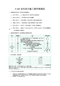 cad室内设计施工图作图规范