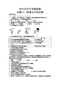 初中化学中考模拟题