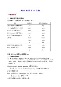 初中英语时态小结