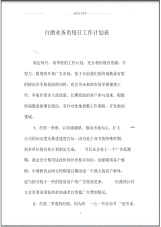 白酒业务员每日精品工作计划表.pdf