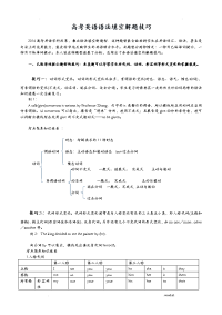 高考英语语法填空及解题技巧