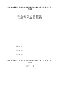 防洪护岸综合整治工程水土保持专项应急预案