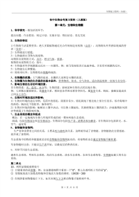 初中生物中考复习资料