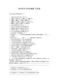 初中语文中考压轴题_及答案