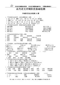 高考复习专题：高考语文冲刺阶段基础检测