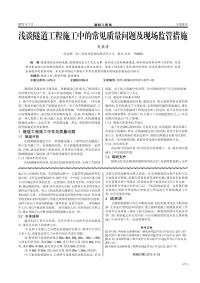 浅谈隧道工程施工中的常见质量问题及现场监管措施.pdf