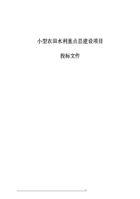 小型农田水利重点县建设项目