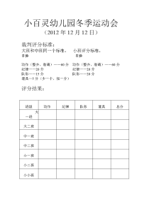 小百灵幼儿园冬季运动会