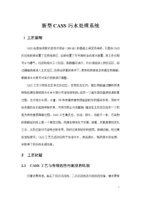 CASS污水处理工艺流程说明