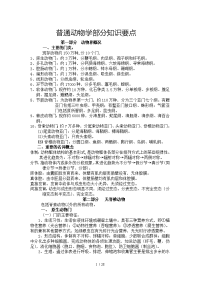 普通动物复习资料