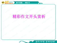 2011高考语文复习课件精彩作文开头赏析1章节