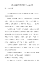 初中我的老师作文400字