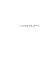lypm安全监理工作月报