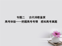 高考语文大一轮复习 专题二 古代诗歌鉴赏 高考体验把握高考考情 感知高考真题课件