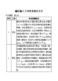 路基施工工序作业要点卡片