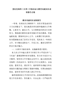 基层党组织三分类三升级总结与教育局副局长述职报告合集