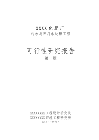 XX化肥厂厂污水处理工程项目可行性实施计划书