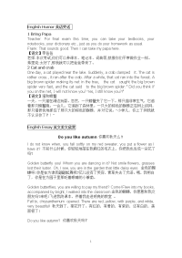 英语手抄报内容