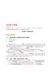 名人名言 - 英语作文模板