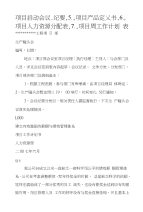 项目启动会议纪要,5,项目产品定义书,6,项目人力资源分配表,7,项目周工作计划表