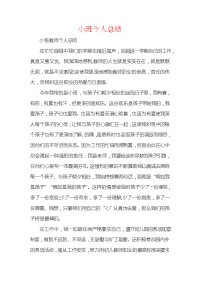 小班个人总结