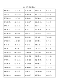 100以内混合加减法