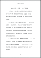 辅导员大三学生精品工作计划表格.pdf