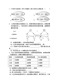 初中生物遗传部分练习卷