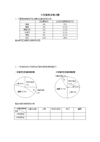 小学六年级统计练习题