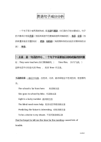 英语语法-句子成分分析及练习