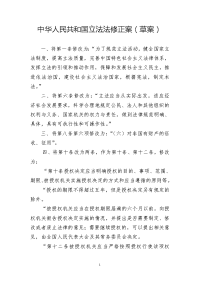 中华人民共和国立法法修正案草案