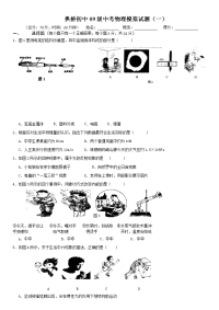 拱桥初中09级中考物理模拟试题