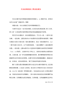 污水处理改造工程总结报告（一）