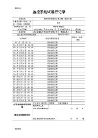 视频监控系统试运行记录簿