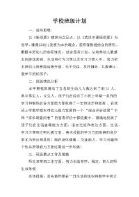 学校班级计划