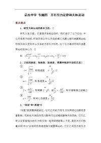 高三物理万有引力定律和天体运动