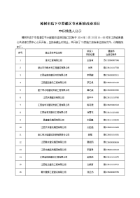 安义县2010年小型农田水利重点县工程建设项目中标公示