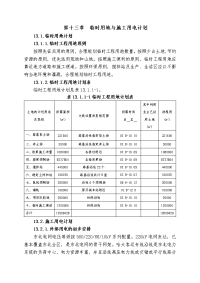 《建筑施工技术交底大全资料》第十三章  临时用地与施工电计划